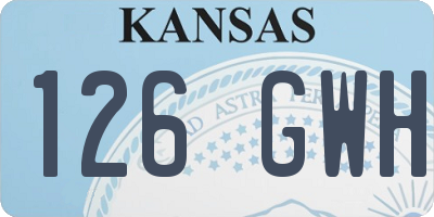 KS license plate 126GWH