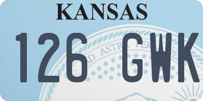 KS license plate 126GWK