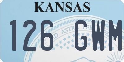 KS license plate 126GWM