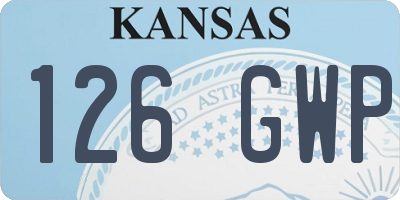 KS license plate 126GWP