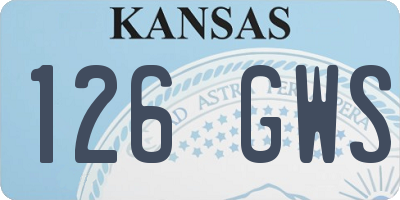 KS license plate 126GWS