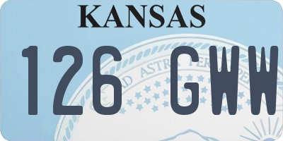 KS license plate 126GWW