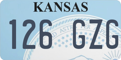 KS license plate 126GZG