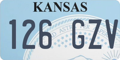 KS license plate 126GZV