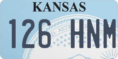 KS license plate 126HNM