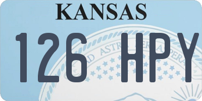 KS license plate 126HPY