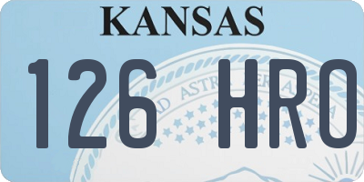 KS license plate 126HRO