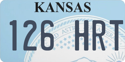 KS license plate 126HRT