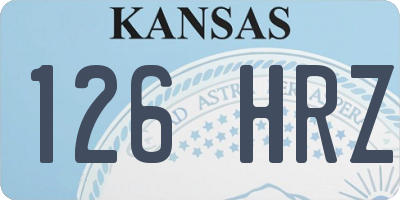 KS license plate 126HRZ