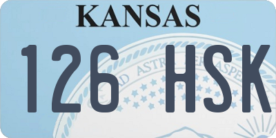 KS license plate 126HSK