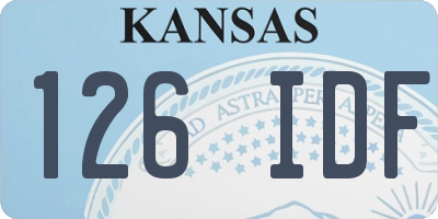 KS license plate 126IDF
