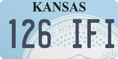 KS license plate 126IFI