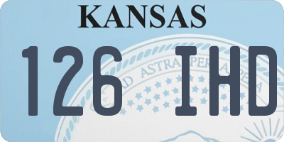 KS license plate 126IHD