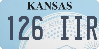 KS license plate 126IIR