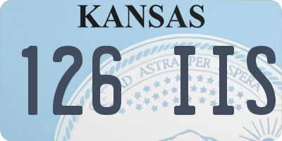 KS license plate 126IIS
