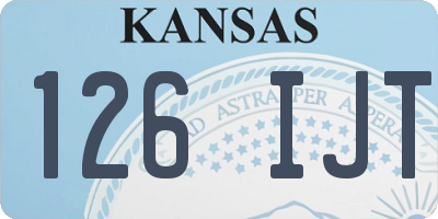 KS license plate 126IJT