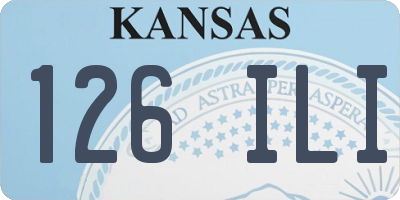 KS license plate 126ILI
