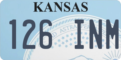 KS license plate 126INM