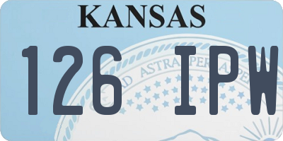 KS license plate 126IPW