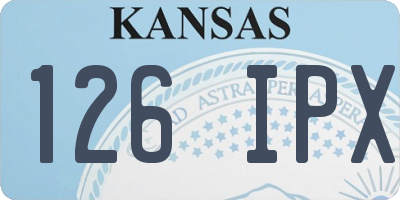 KS license plate 126IPX