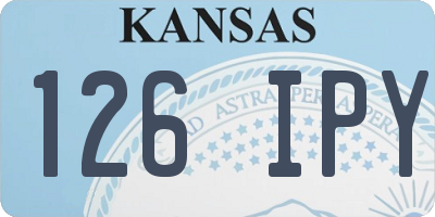 KS license plate 126IPY