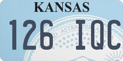 KS license plate 126IQC