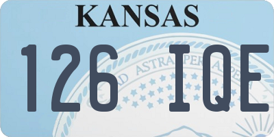 KS license plate 126IQE