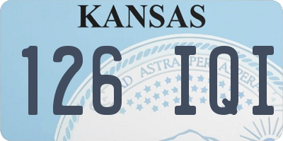 KS license plate 126IQI