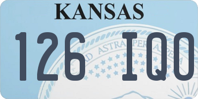 KS license plate 126IQO