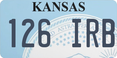 KS license plate 126IRB