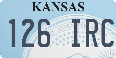 KS license plate 126IRC