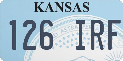KS license plate 126IRF