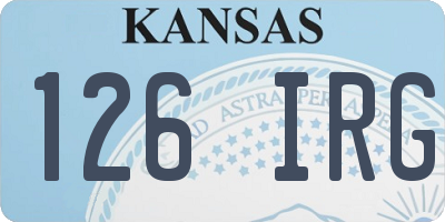 KS license plate 126IRG