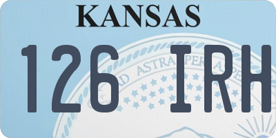 KS license plate 126IRH