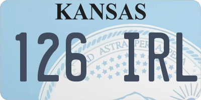 KS license plate 126IRL