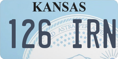 KS license plate 126IRN