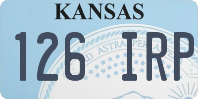 KS license plate 126IRP