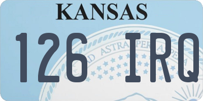 KS license plate 126IRQ