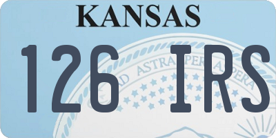 KS license plate 126IRS