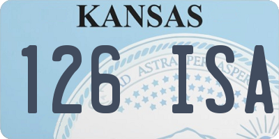 KS license plate 126ISA