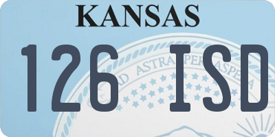 KS license plate 126ISD