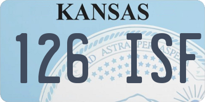 KS license plate 126ISF