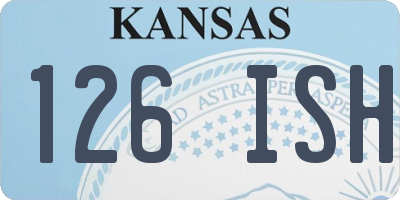 KS license plate 126ISH