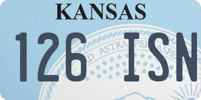 KS license plate 126ISN