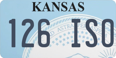 KS license plate 126ISO