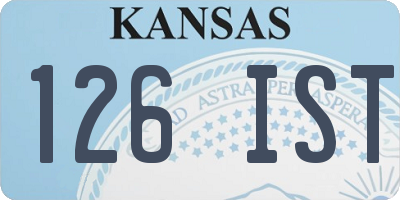 KS license plate 126IST