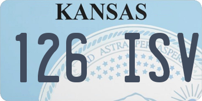 KS license plate 126ISV