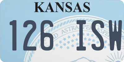 KS license plate 126ISW