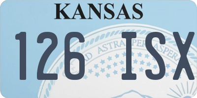 KS license plate 126ISX