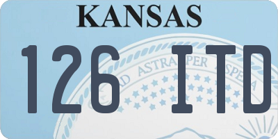 KS license plate 126ITD